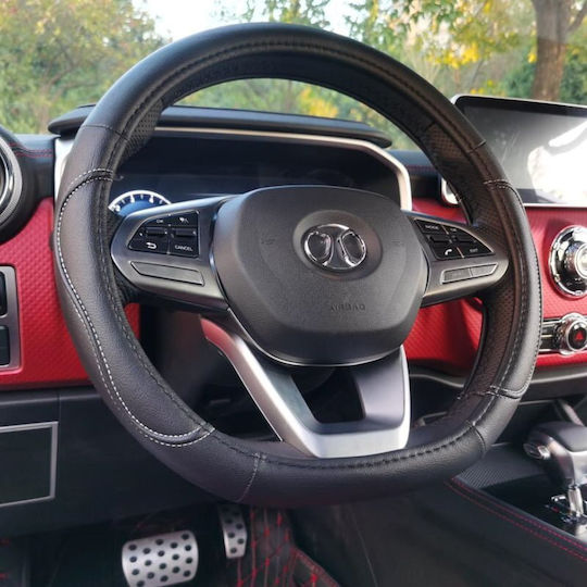 Autoline Car Steering Wheel Cover D Synthetic Black