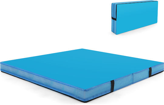 Costway Αναδιπλούμενο Στρώμα Pilates Μπλε (122x122cm)