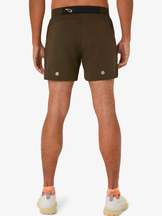 Road 5in Sports Men's Brown Shorts