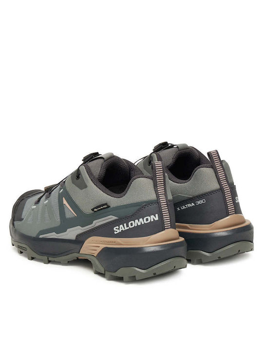 Salomon X Ultra 360 Women's Hiking Shoes Waterproof with Gore-Tex Membrane Green