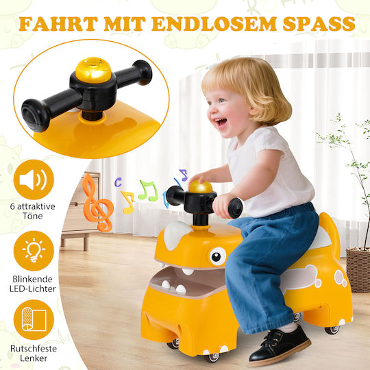 Costway Baby Walker Car Ride On for 18++ Months with Sounds TQ10398YW Yellow