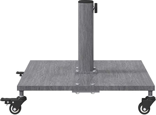 vidaXL Klappbarer Schirmständer Metallisch Braun 45x45x31,5cm