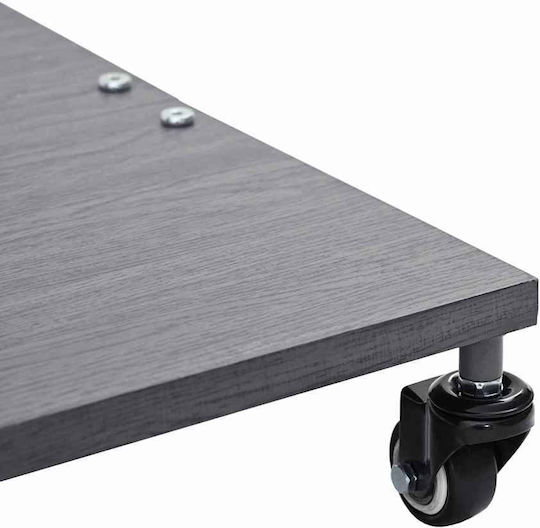 vidaXL Klappbarer Schirmständer Metallisch Braun 45x45x31,5cm