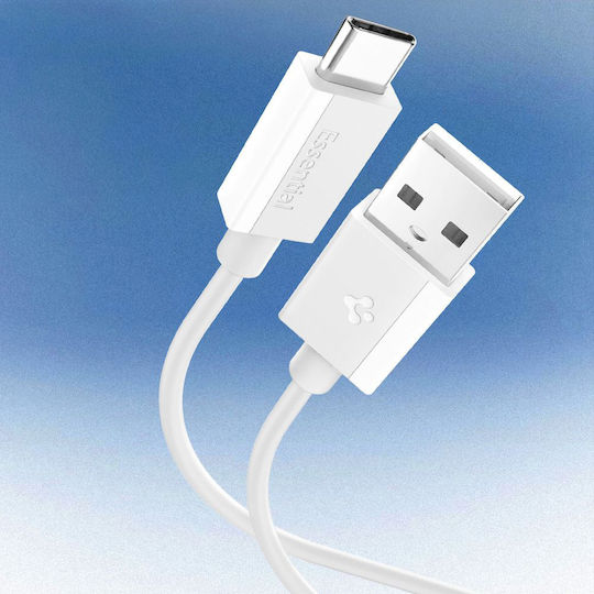 Spigen USB 2.0 Kabel USB Typ-C männlich - USB-A 60W Power Delivery Weiß 2m ACA08716