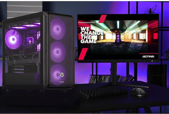 Actina Гейминг Настолен Компютър Ryzen 7-7800X3D 32GB DDR5 2TB SSD Radeon RX 9070 XT Без Операционна Система