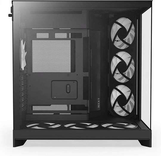 NZXT H9 Flow RGB+ Gaming Midi Tower Κουτί Υπολογιστή με Πλαϊνό Παράθυρο Μαύρο Ματ