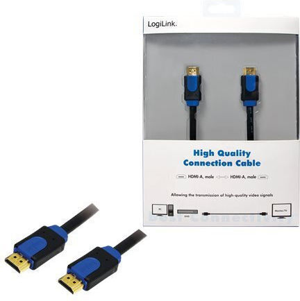 LogiLink HDMI 1.4 High Speed 1080p 120Hz Cable HDMI male - HDMI male 5m Μπλε