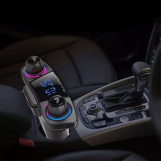 Modulator Auto Cititor de Carduri Bluetooth Handsfree Funcție de Încărcare Telefon Negru