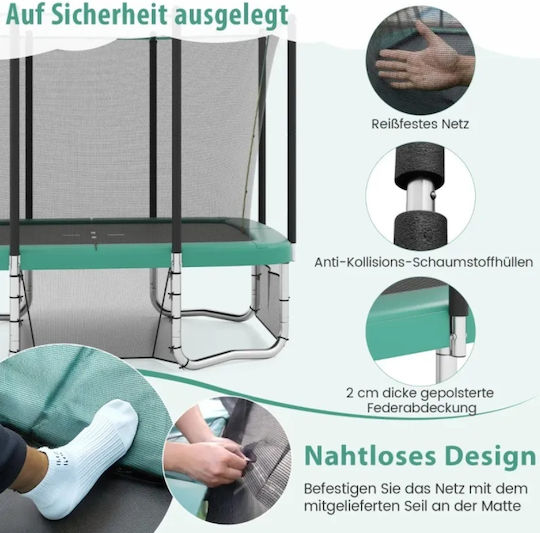 Costway Trampolin Draußen mit Leiter & Netz