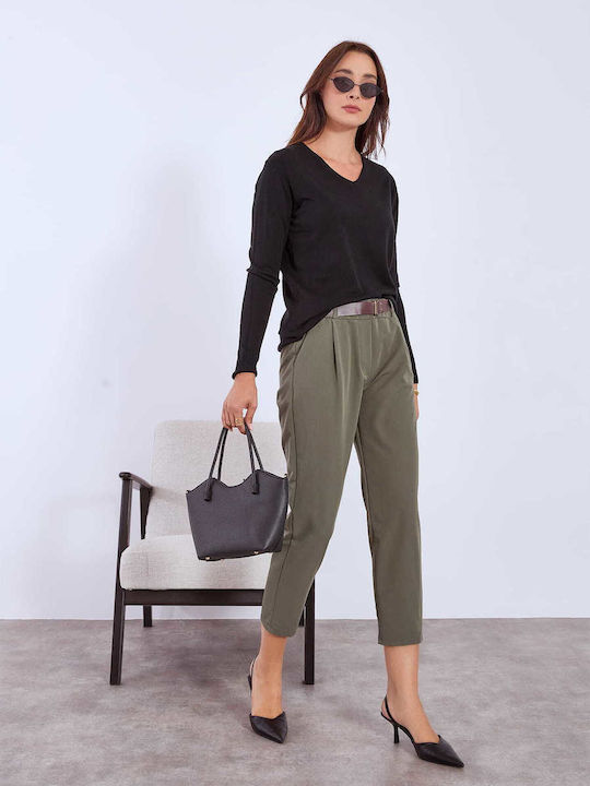 Celestino Damen Pullover Rip Details Schwarz