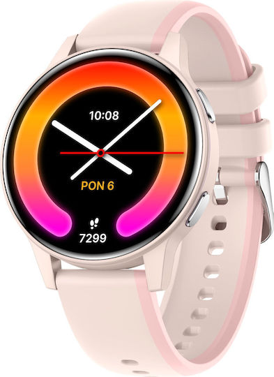 Forever iGo Watch 4! JW-600 46mm με Παλμογράφο (Ροζ - Large)