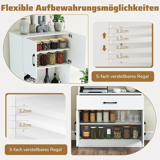 Schrank Wand Weiß 65x38x168cm
