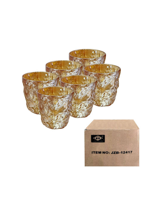 HOMie Set Gläser Wasser aus Glas in Silber Farbe 330ml 6Stück
