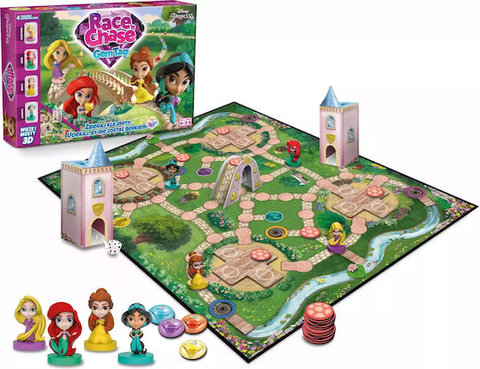 Board Game Race N Chase Princesses (pl) for 2-4 Players 4+ Years Old (PL) Cartamundi