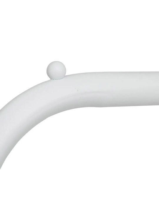5Five Pe roți Cuier de podea Albă 118x45.5x160cm