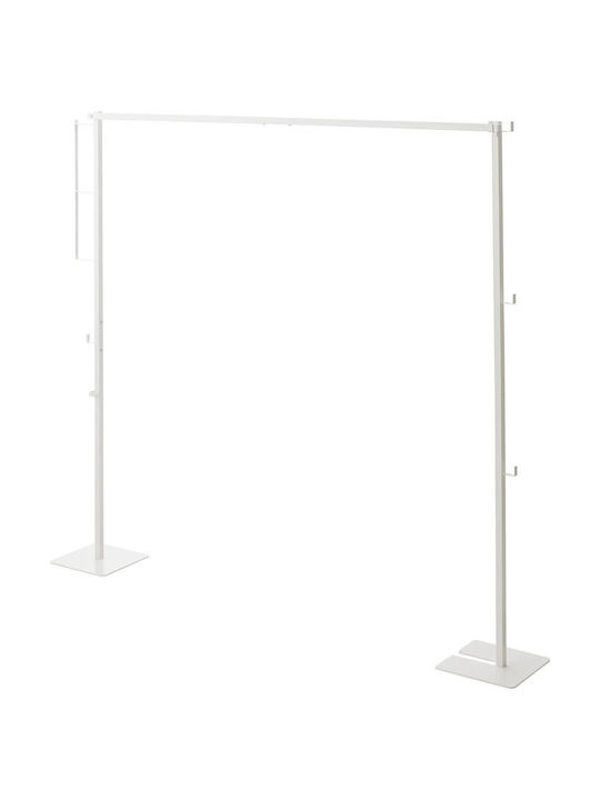Yamazaki Cuier de podea Pliere Albă 175x25x160cm