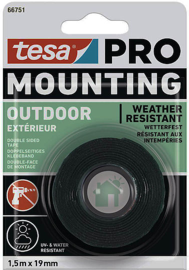 Tesa Double-sided Outdoor Foam Mounting Tape 1.5 M 19 Mm H5575004 Pro