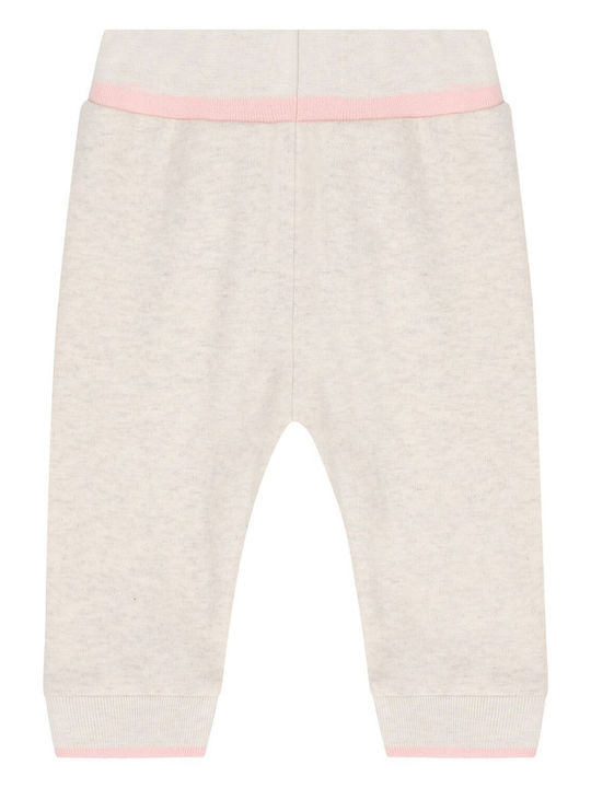 Guess Baby Bodysuit Set Short-Sleeved with Pants Ecru 3pcs