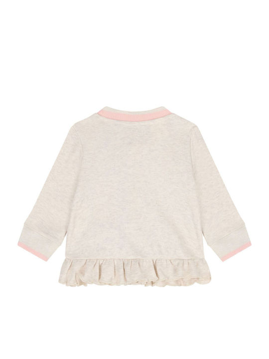 Guess Baby Bodysuit Set Short-Sleeved with Pants Ecru 3pcs