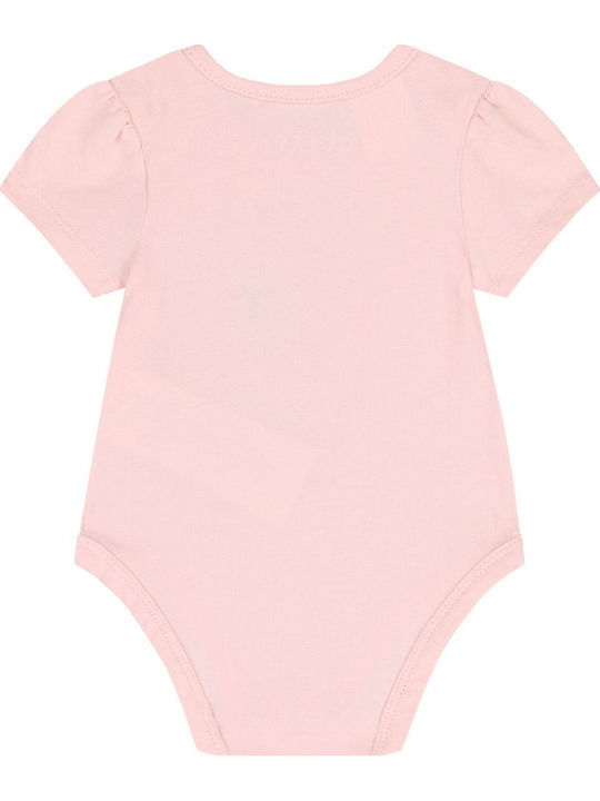 Guess Baby Bodysuit Set Short-Sleeved with Pants Ecru 3pcs