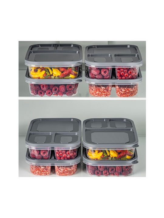 Hermia Plastic Lunch Box Black 15x24cm 8pcs
