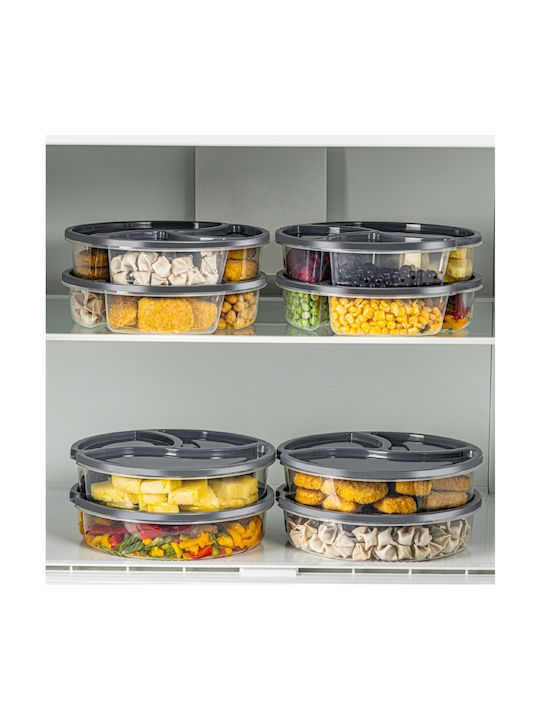 Hermia Plastic Lunch Box Black 21x21cm 8pcs