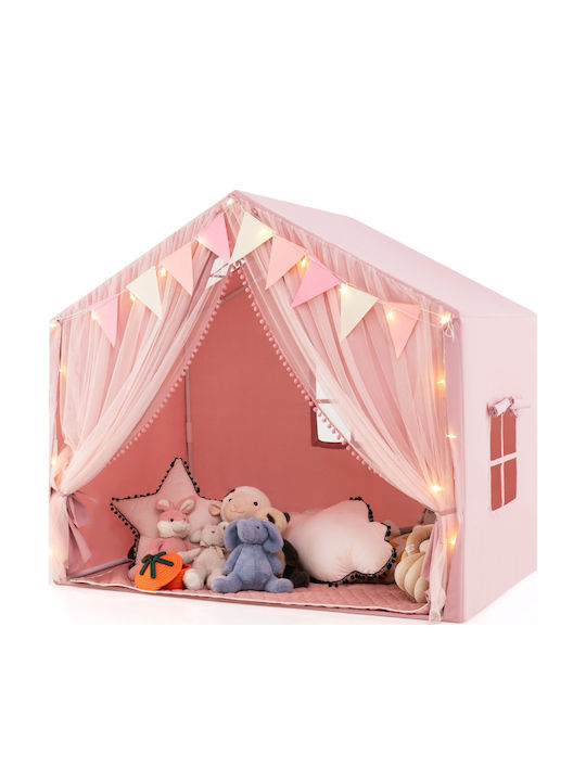 Costway Kids House Play Tent for 3+ years Pink