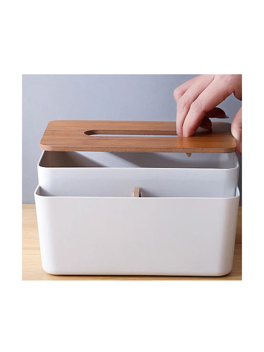 Wooden Tissue Holder Gray 24634V