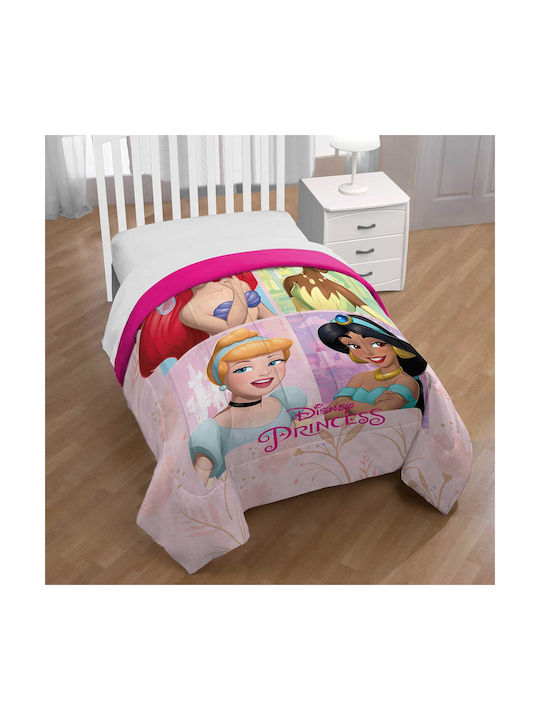 Disney Παιδικό Πάπλωμα Μονό με Γέμιση Microfiber Princess Coral 160x240εκ.