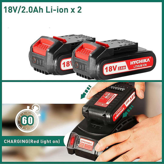 Set Bohrschrauber & Schraubenzieher 18V mit 2 Batterien 2Ah und Hülle