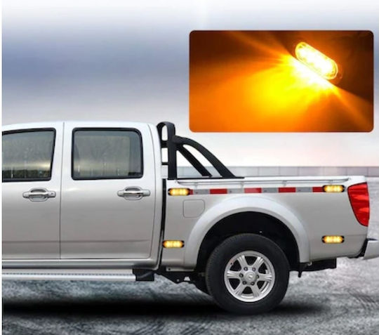 Set 2 Foxmag24 6 Led Strobe Lights Yellow Warning Lights Platform Atv Tractor Jeep Off Road