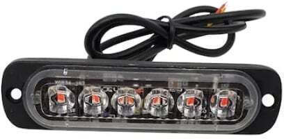 Car Stroboscope 6 Led Yellow Warning Lights Platform Atv Tractor Jeep 12w Power