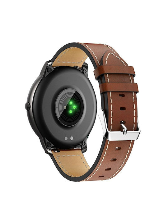 Каишка Кожа Кафяв (Huawei Watch GT4/GT5 41mm / GT5 Pro 42mm)