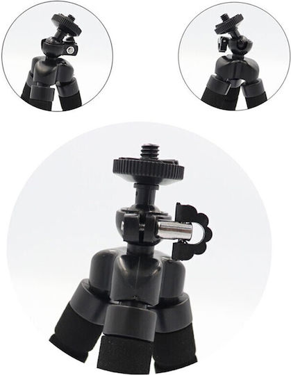 Mini Flexible Tripod Mobile Phone Adjustable Portable 3-arm Mount Compact Size