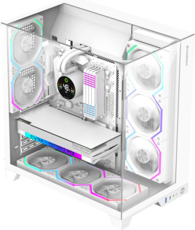 GameMax Infinity Pro Gaming Midi Tower Κουτί Υπολογιστή με Πλαϊνό Παράθυρο Λευκό