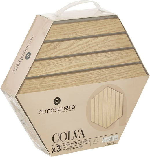 Atmosphera Sound Absorbing Panel 3 Pieces 26cm x 30cm x 300mm in White Colour