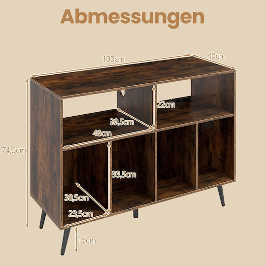 Costway Мебел за Hi-Fi Кафяв