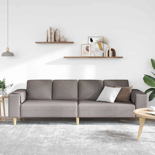 Four Seater Couch Taupe 250x77x76 cm