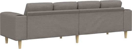 Four Seater Couch Taupe 250x77x76 cm