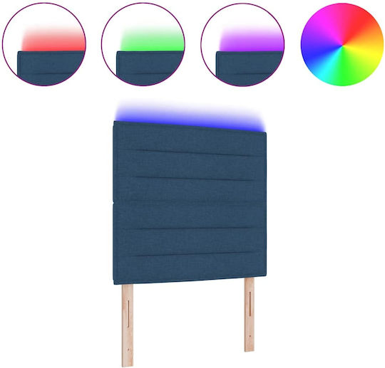 vidaXL Kopfteil für Bett Stoff Blau 100x88 cm