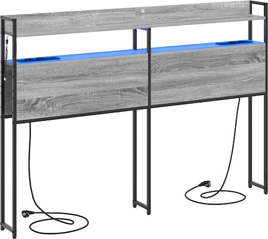 vidaXL Tăblie De Pat Din Lemn Gri Sonoma 150x98cm
