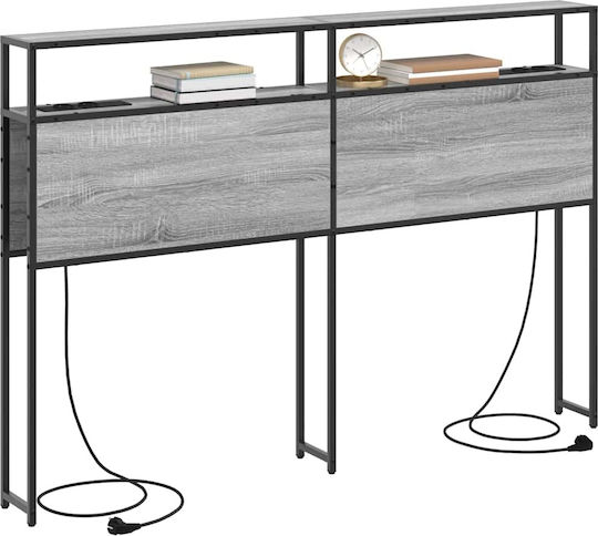 vidaXL Tăblie De Pat Din Lemn Gri Sonoma 138x98cm
