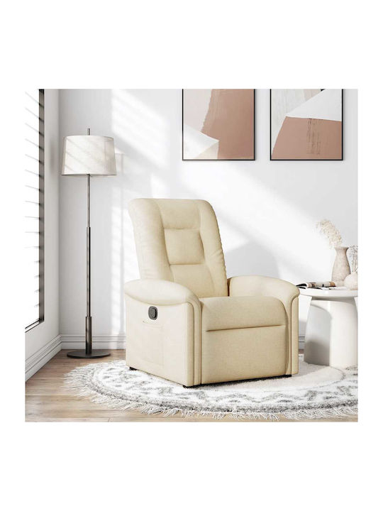 Relaxsessel mit Fußhocker Cream 77x91.5x96cm