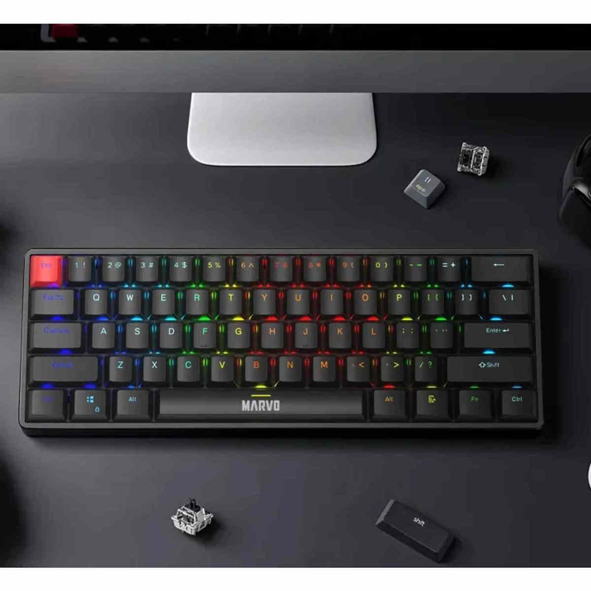 Marvo Saber 61 KG933G Gaming Tastatură Mecanică cu Jixian Red