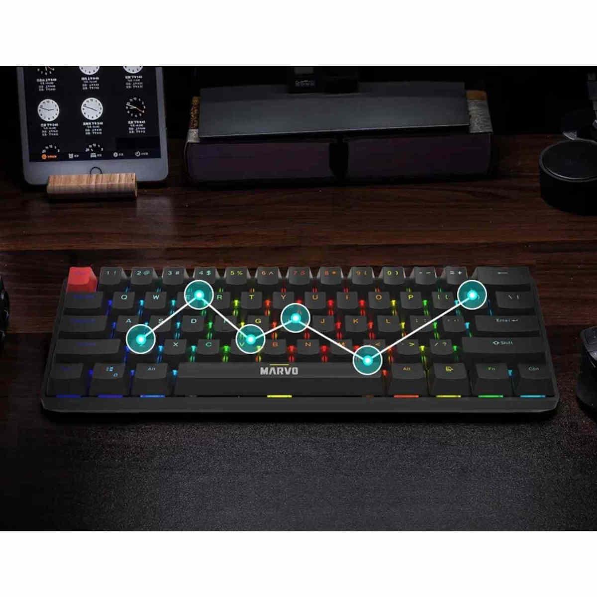 Marvo Saber 61 KG933G Gaming Tastatură Mecanică cu Jixian Red