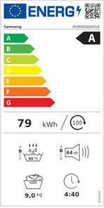 Samsung DV90DG6845LEU4 Wäschetrockner 9kg mit Wärmepumpe