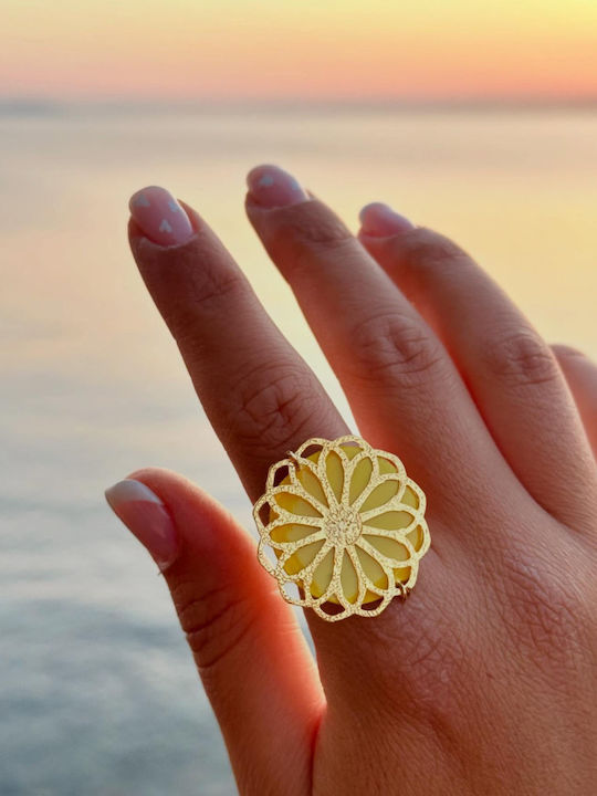Loua Jewels Γυναικείο Δαχτυλίδι Επιχρυσωμένο