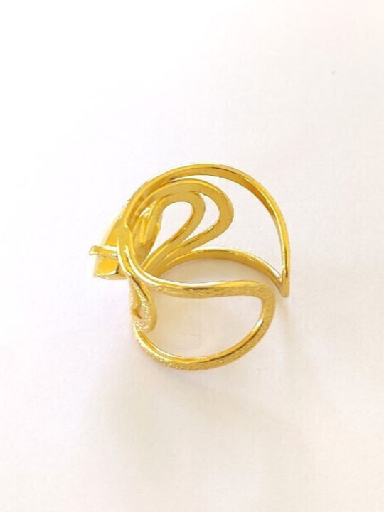 Loua Jewels Γυναικείο Δαχτυλίδι με Πέτρες Επιχρυσωμένο