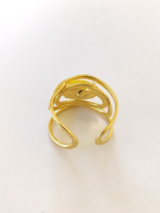 Loua Jewels Γυναικείο Δαχτυλίδι με Πέτρες Επιχρυσωμένο
