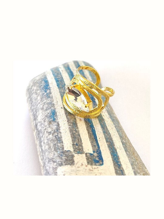 Loua Jewels Ring with Stones Gold Plated